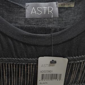 ASTR Black Top with Metallic Accents